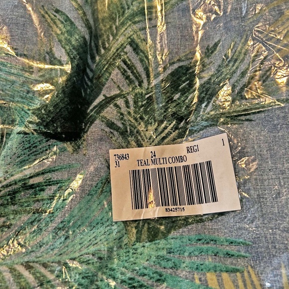 NEW PHOTOS! SOFT PANTS, TEAL MULTICOMBO, SIZE 24, REAL FLY, YKK ZIPPER, POCKETS, - Picture 10 of 16